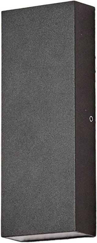 Flache LED-Außenwandlampe Corda - dunkelgrau, weiß