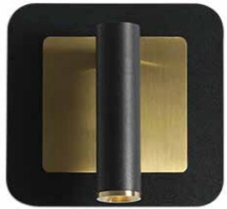 Peribed - LED-Wandleuchte aus schwarzem Messing mit 5 W