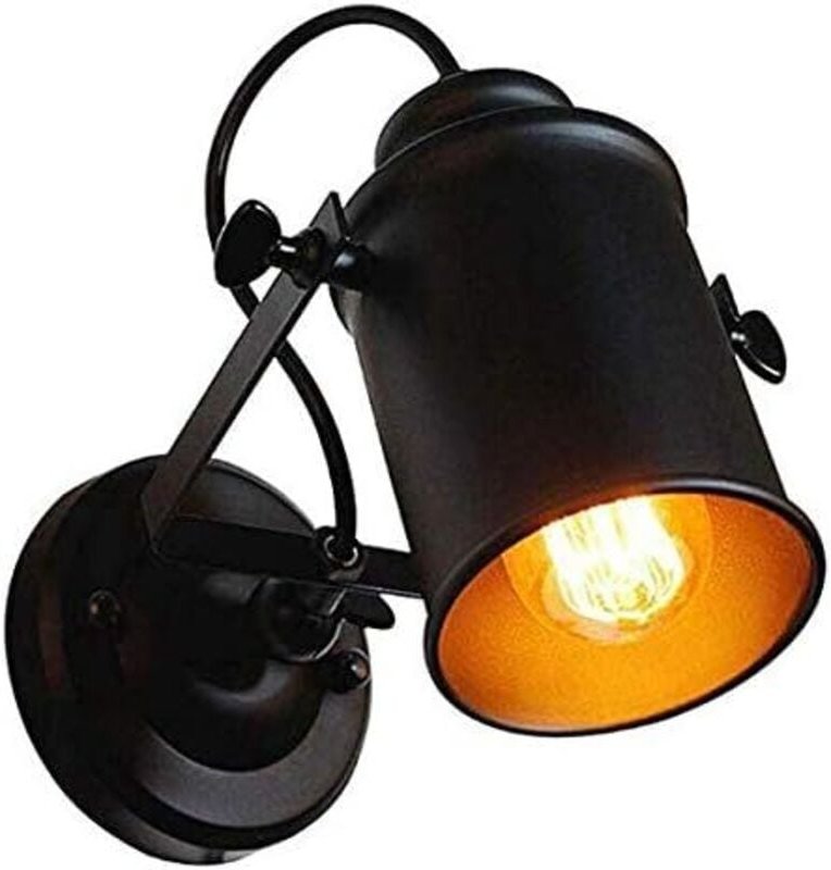 Vtizikl Rétro Industrielle spot Plafonnier Applique Murale Intérieur Vintage Style Loft Industriel E27 Base pour Bar, Re...