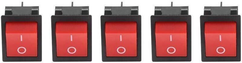 30A Stabiler, staubdichter Wippschalter, wasserdichter Bootsschalter, für industrielle Anwendungen (5 Stück)