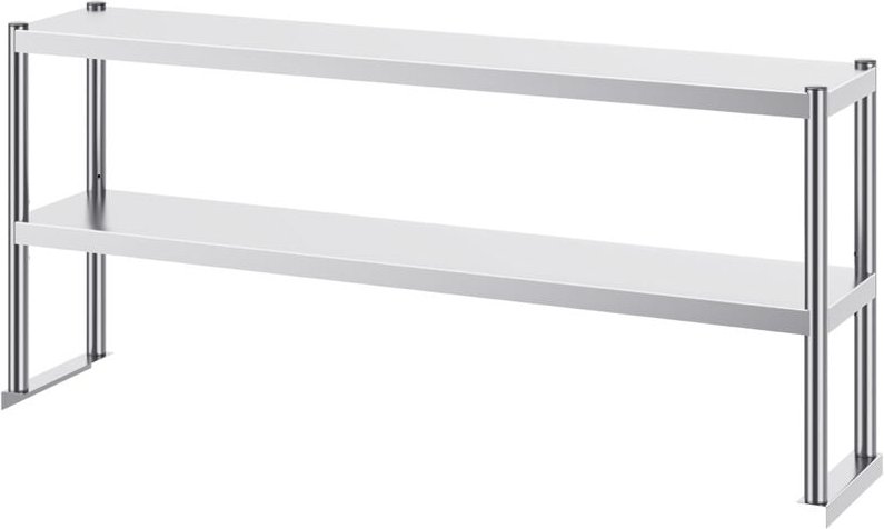 Thumbnail - 12 x 60 Zoll Doppel-Auflage, doppelstöckiger Edelstahl, höhenverstellbar. Ideal für die Vorbereitung in Küche, Restauran...