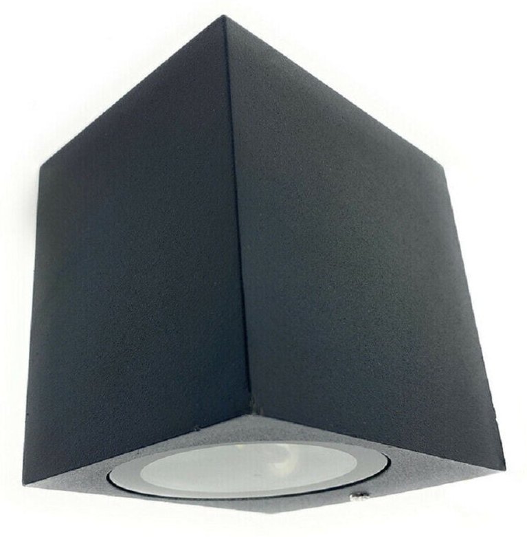 Trade Shop Traesio - Trade Shop - quadratische wandleuchte moderne aussenwandleuchte GU10-ANSCHLUSS IP65 ES54 - Schwarz