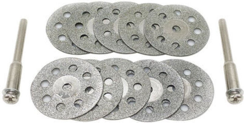 Ein Satz von 10 Diamanttrennscheiben, 30-mm-Diamanttrennscheiben mit 8 Löchern, Diamanttrennscheiben mit 2 Dorne, Mini-T...