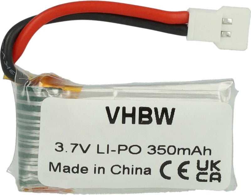 Vhbw - Akku kompatibel mit xh 2.54 (awg 20) Stecker für Modellbau (350mAh, 3,7V, Li-Polymer)
