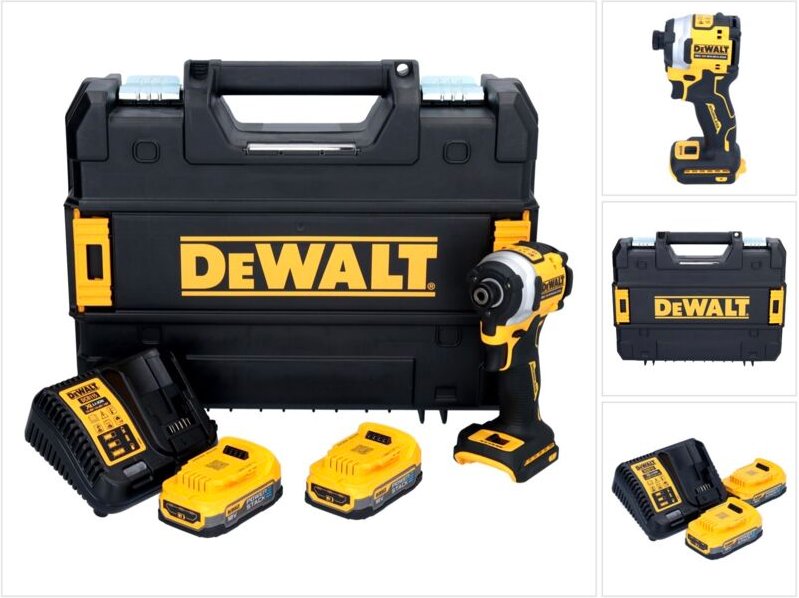 Dewalt - Akku Schlagschrauber DCF850E2T 18V 1/4', 2x1,7 Powerstack Akkus, Lader