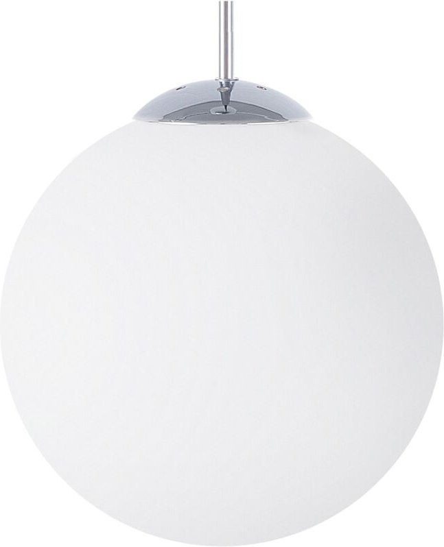 Hängeleuchte BARROW Glas Weiß