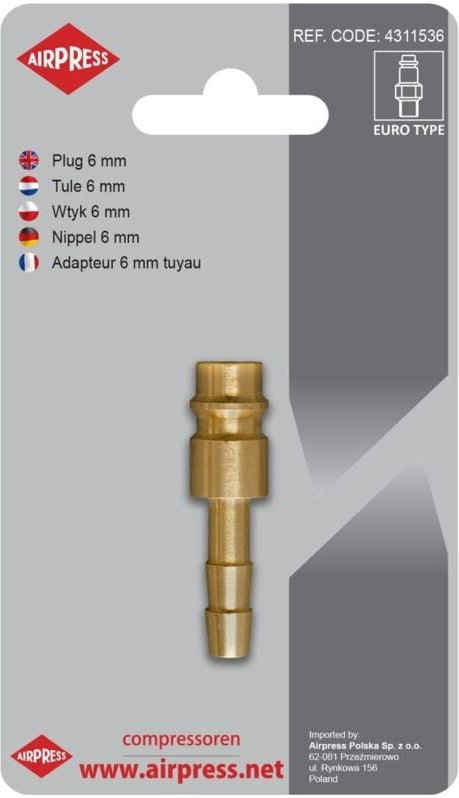 Schnellkupplungsstecker Mit 6mm Schlauchausgang - Ap 4311536
