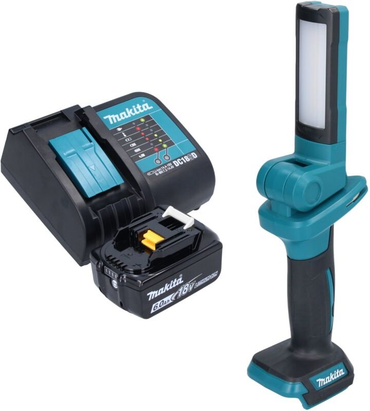 Dml 816 SG1 Akku Arbeitsleuchte 18 v 100 - 500 lm led + 1x Akku 6,0 Ah + Ladegerät - Makita