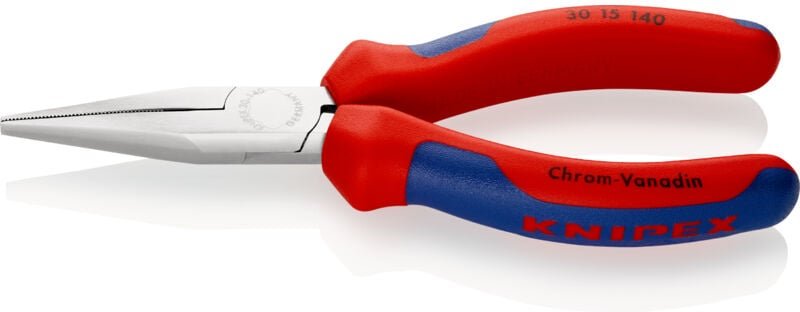 30 15 140 Elektronik- u. Feinmechanik Flachzange Gerade Chrom-Vanadium Elektrostahl 140 mm - Knipex