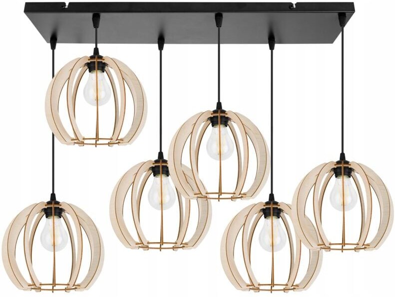 Moderne Led-Deckenhängelampe Aus Holz