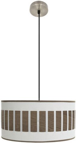 ivanna hängelampe 1xe27 leder/weiss-dunkles holz regx40x40 cm