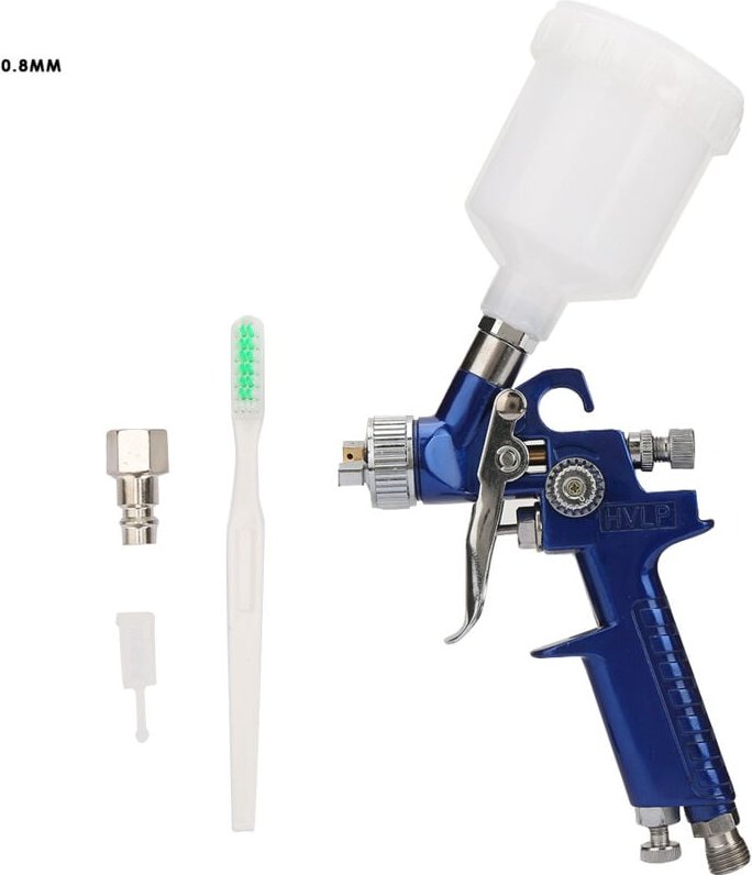 Zoternen - Airbrush-Spritzpistole mit Schwerkraftzufuhr für Autos, Ölgemälde, pneumatisch, europäischer Typ (0,8 mm)