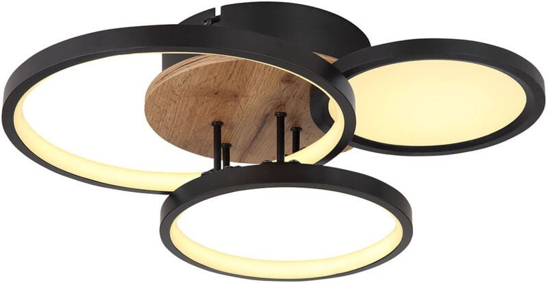 Globo - deckenleuchte - Sid - schwarz - metall - led - 67273-30