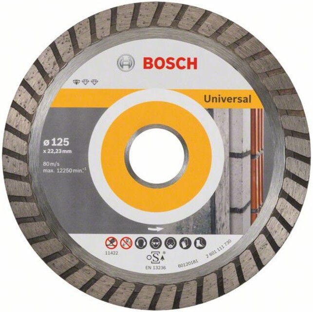 Bosch - Diamanttrennscheibe Standard for Universal Turbo, 125x22,23x2x10 mm, 1er-Pack