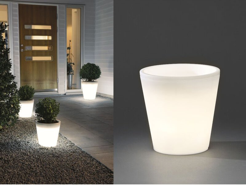 Konstsmide - Beleuchteter Pflanzkübel Outdoor led Blumentopf ø 37cm Terrassenbeleuchtung