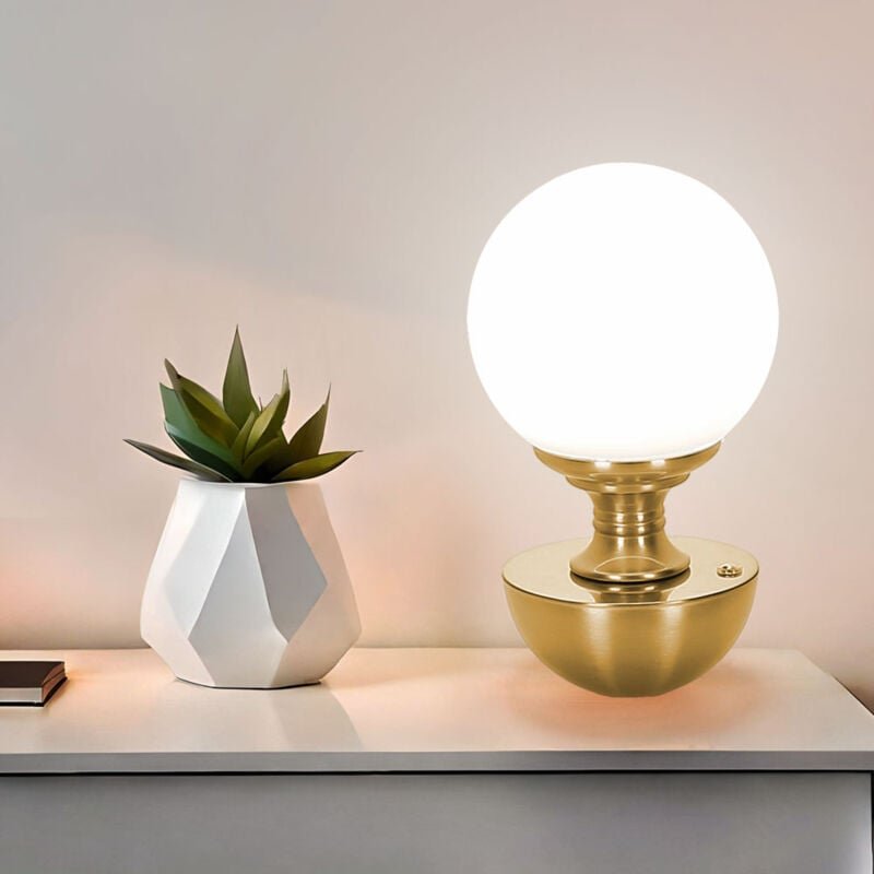 Tischlampe Tischleuchte Schlafzimmerlampe Leseleuchte, Metall messing, Akku dimmbar cct Schaltung, 2,5W 175Lm 2700K 4000...