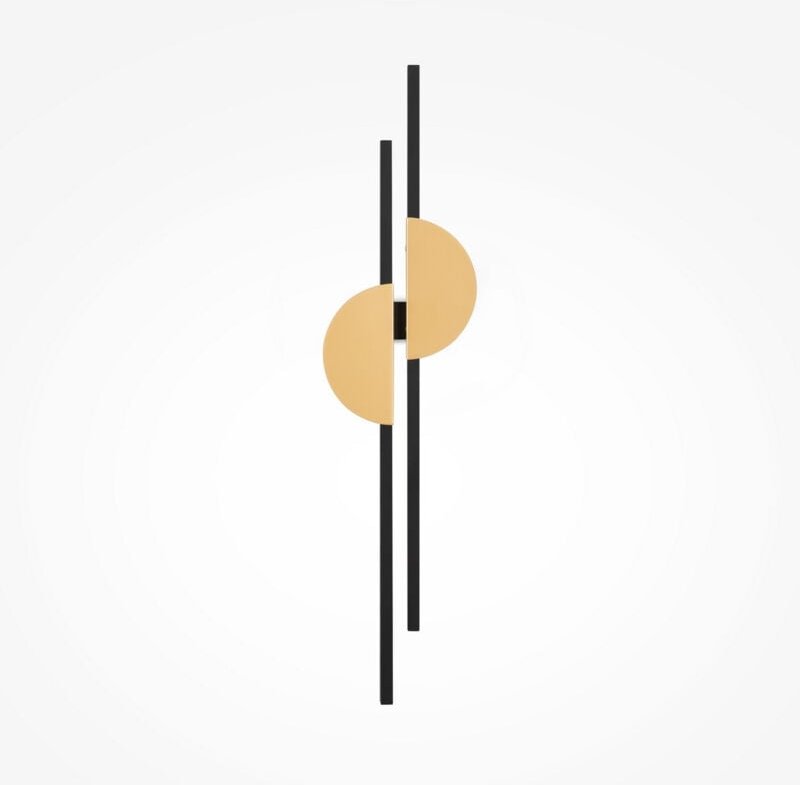 Maytoni Skyline II Moderne integrierte LED-Wandleuchte, Schwarz, 4000 K, 700 lm, Messingschirm