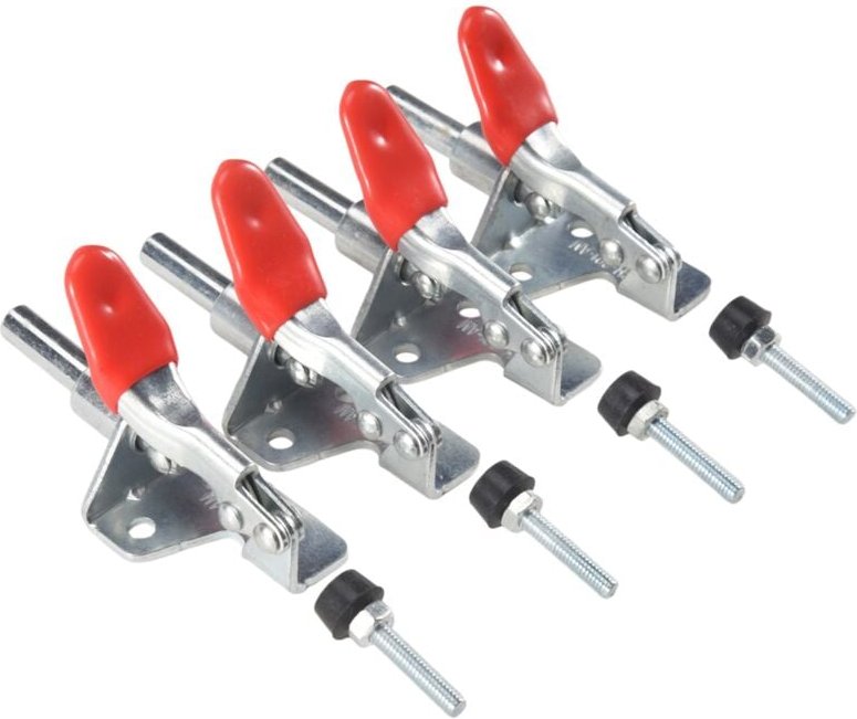 4 StüCk GH-301AM 45Kg Toggle Klemme Schnell Spanner Ziehen Aktion Vertikale / Horizontale Klemmen Hand Werkzeug für die ...