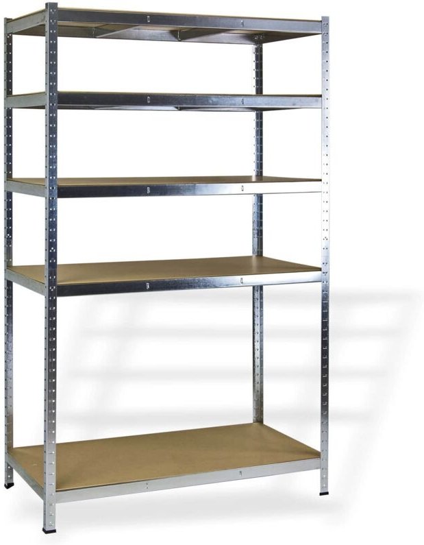 Dema - Steckregal Kellerregal Lagerregal Universalregal 5 Holzböden 200x120x60cm