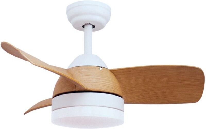 GSC - Deckenventilator Namuno mit einstellbarem CCT-Licht und Ø71-Steuerung 3 DC-Flügel Weiß