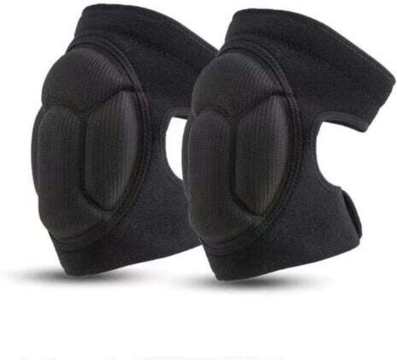Paar Arbeits-Knieschützer, schwarze schützende Garten-Knieschützer, rutschfeste Knieschützer, Anti-Kollision, multifunkt...