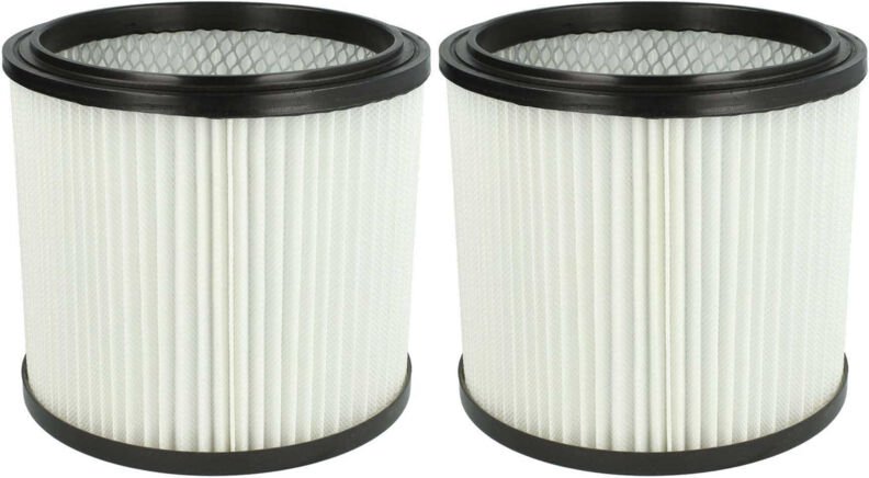 2x Faltenfilter kompatibel mit Aqua Vac Multisystem 3000, 4000 Staubsauger - Patronenfilter, Weiß - Vhbw