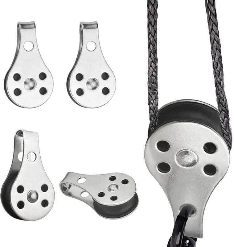 Stück Edelstahl-Riemenscheibenblock, Bootsriemenscheibe, 25 mm Kabelrolle, starke Heberolle, drehbarer Flaschenzug, Hake...