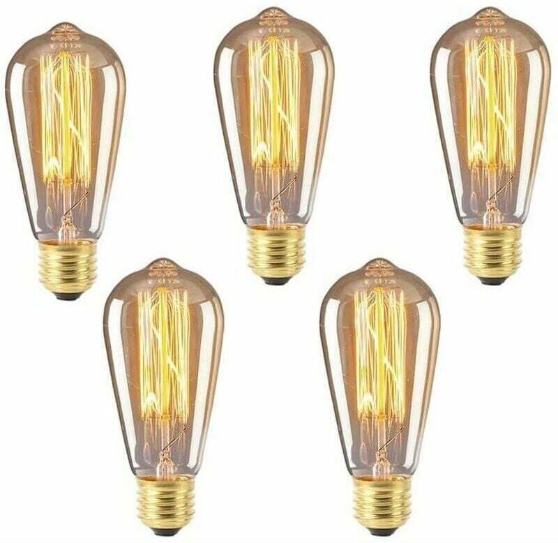 Lablanc - E27 ST64 Glühbirne 40 w Warmweiß 2200 k, ac 220 v, Retro-Glühlampe, E27 Filament Vintage-Lampe für dekorative ...