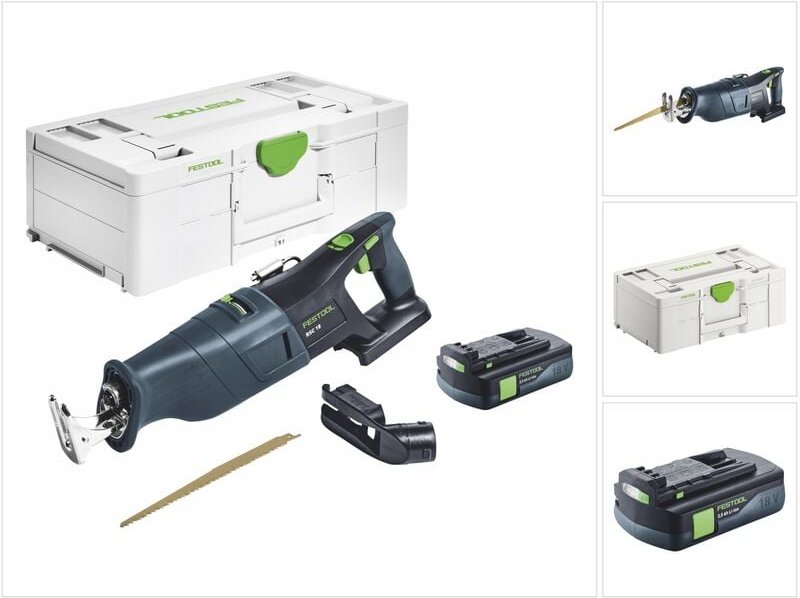 Rsc 18 EB-Basic Akku Säbelsäge 18 v Brushless + 1x Akku 3,0 Ah + Systainer - ohne Ladegerät - Festool