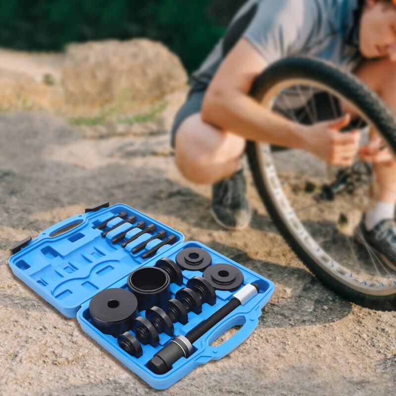 21pcs Front Wheel Drive Bearing Removal Adapter Puller, Pulley Tool Kit Master Set, Wheel Bearing Wheel Hub Tool