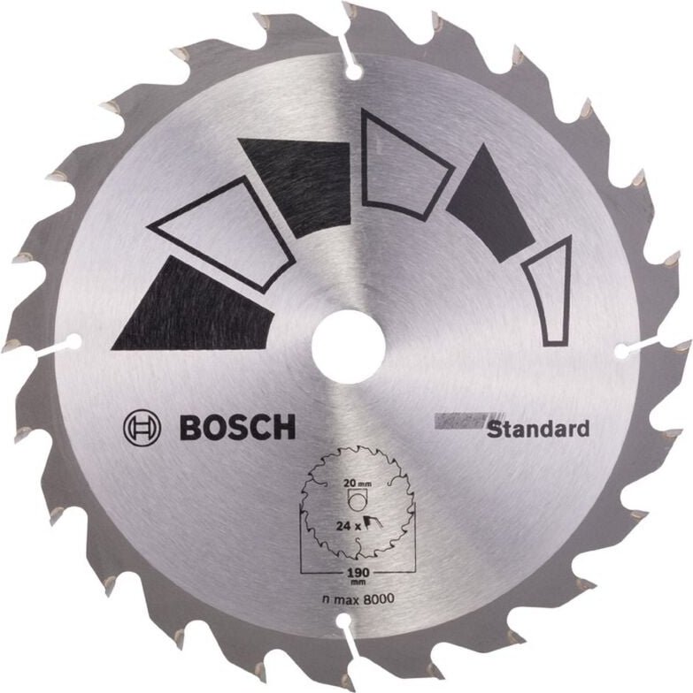 Kreissägeblatt standard d= 190 mm Bohrung= 20 mm z= 24 - 2609256818 - Bosch