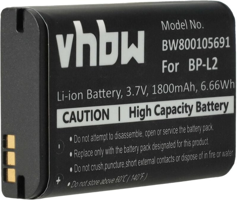 Vhbw - Akku kompatibel mit Teac DR-100, DR-1, GT-R1, DR-100MKII Diktiergerät (1800 mAh, 3,7 v, Li-Ion)