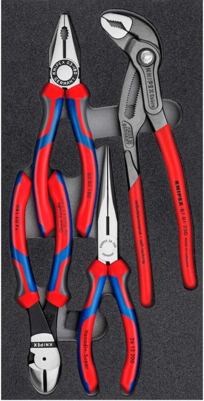 00 20 01 V15 Zangen-Set in Schaumstoffeinlage - Knipex
