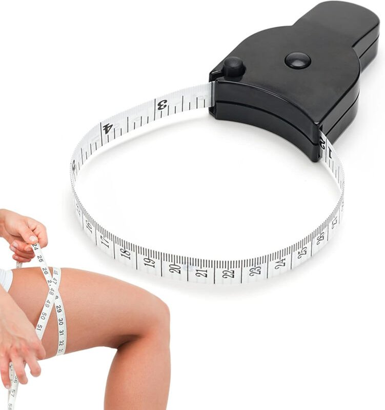 2 Maßband 150 cm, Körper-und Umfangmaßband, Körpermaßband für Körpermessung, Gewichtsverlust, Muskelaufbau - Schwarz