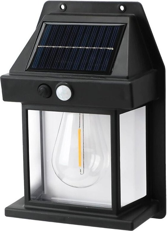 Lampes solaires d'extérieur, du crépuscule à l'aube, capteur de mouvement, 3 modes d'éclairage, lanterne murale de sécur...