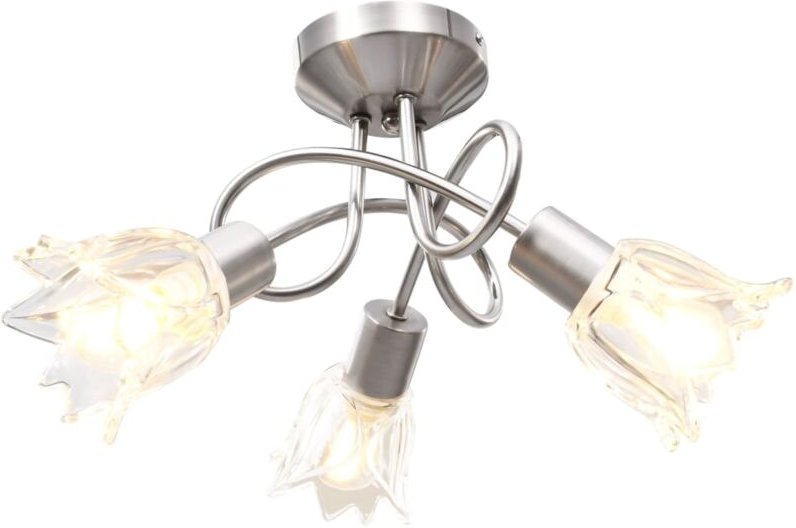 Deckenleuchte Glas-Lampenschirme für 3 E14 Glühlampen Vidaxl