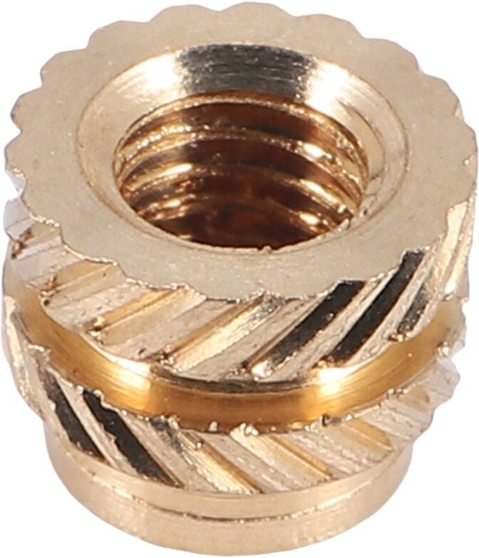 Tlily - 100 StüCke M3 Gewinde, GeräNdelt, Messing, HitzebestäNdig, Einbettungsmutter, x 5 4, für 3D Drucker 2.4 Usw
