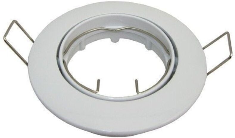 Weiße schwenkbare Halterung für Spot GU10 Einbau D82