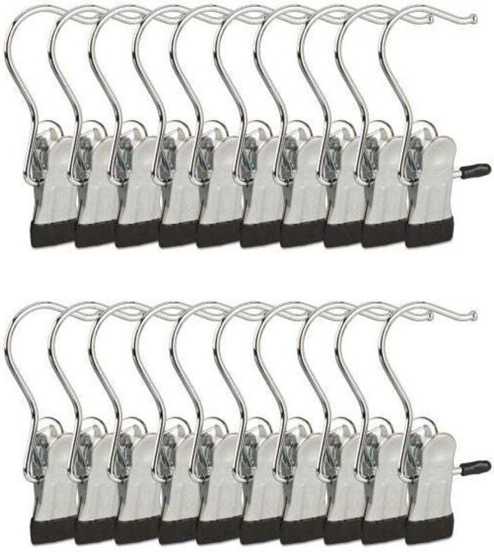 Swivel boot hangers set of 20 single metal clip coat hangers