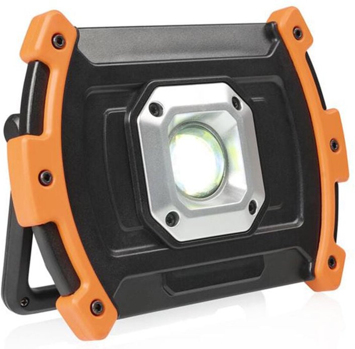 LED Baustrahler Akkustrahler per USB aufladbar, 1000 Lumen, Tageslichtweiß