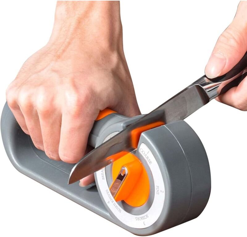 2-teilige professionelle Messer – Diamant-, Keramik- und Wolframkarbid-Scheiben – für Küchenmesser, Messer und geknöpfte...