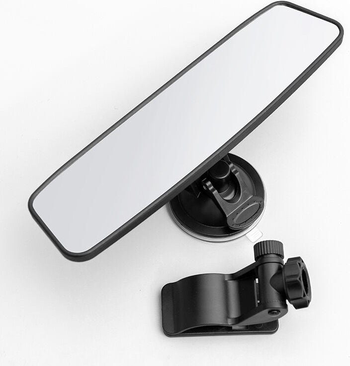 Rückspiegel mit Saugnapf, Blendschutzspiegel für Fahrmonitor, universeller Auto-Innenspiegel mit Weitwinkel-Konvex-Rücks...