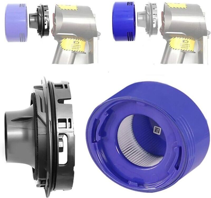 Ersatz-Hintermotorabdeckung und Hinterfilter-Set für Dyson V7 V8 Staubsaugerzubehör