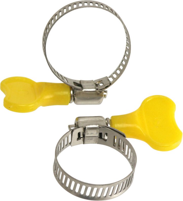 Masterproof Professional - Edelstahl Schlauchschelle 2-er Set, Spannbereich ø 19 - 29 mm, mit Flügelgriff