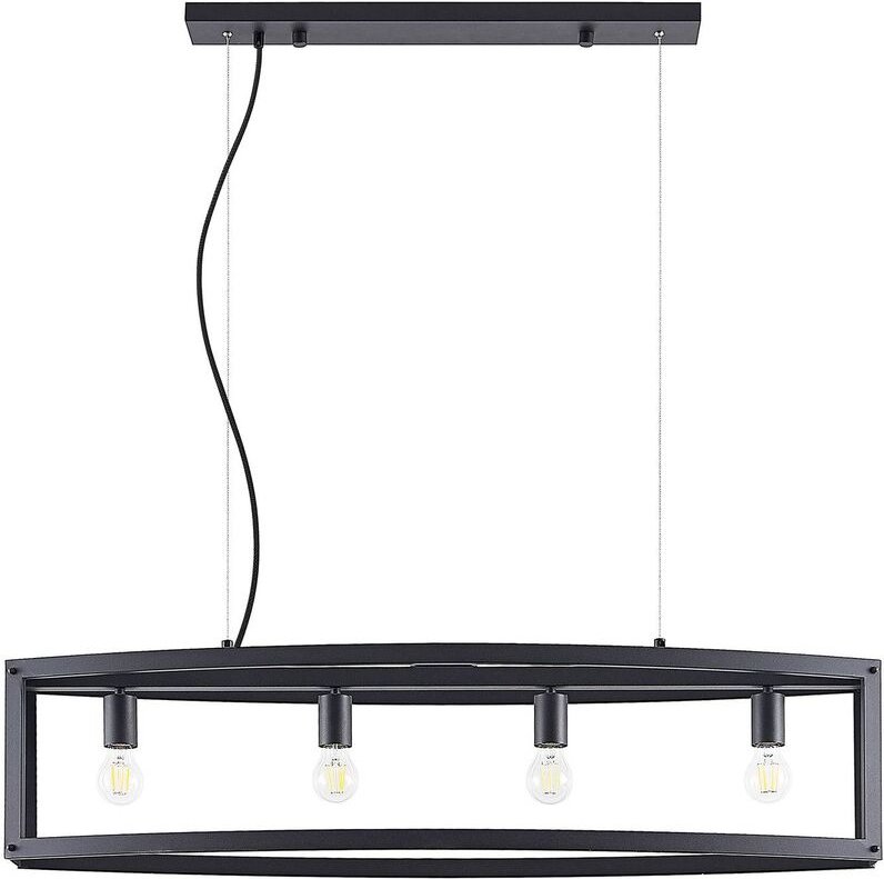 Mizgin Hängeleuchte ohne Gitter 4-flammig - Schwarz - Lindby