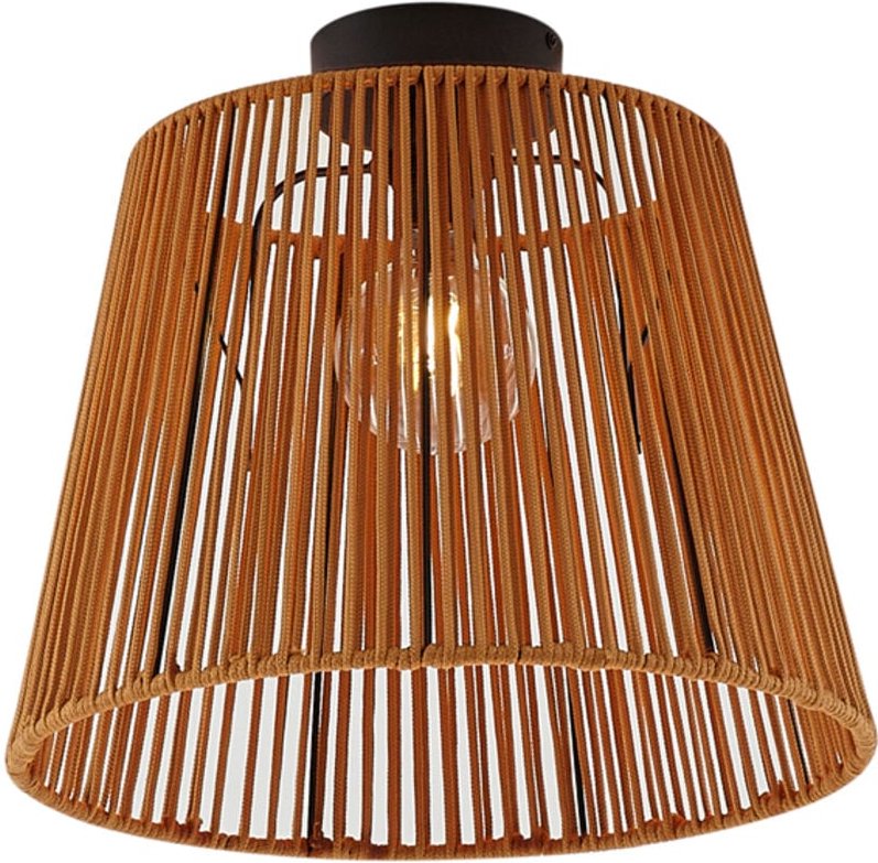 Qazqa - Deckenleuchte für Außenbereich mit orangefarbenem Seil IP54 - Jayla