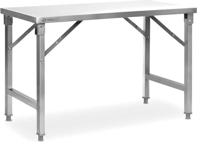 Mahlzeit Edelstahltisch, 120 x 60 x 80 cm, Arbeitstisch, Küchentisch, Edelstahl Zubereitungstisch