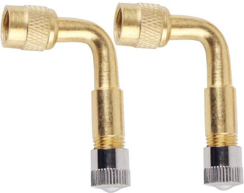 2er-Pack 90-Grad-Ventilverlängerungen aus Kupfer, Winkelventiladapter, Reifenventilverlängerung, Winkelventilverlängerun...