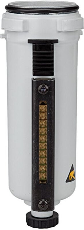 Metallbehälter inkl. Sichtrohr, für »futura«, bg 2, Ablass: ha - Riegler