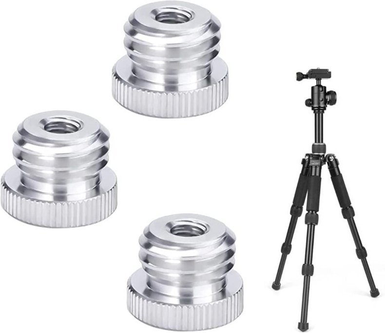 1/4'-20 auf 5/8'-11 Gewindeschraubenadapter für Laser-Wasserwaage, Entfernungsmesser, Stativmontage auf 5/8' Gewinde, 1/...